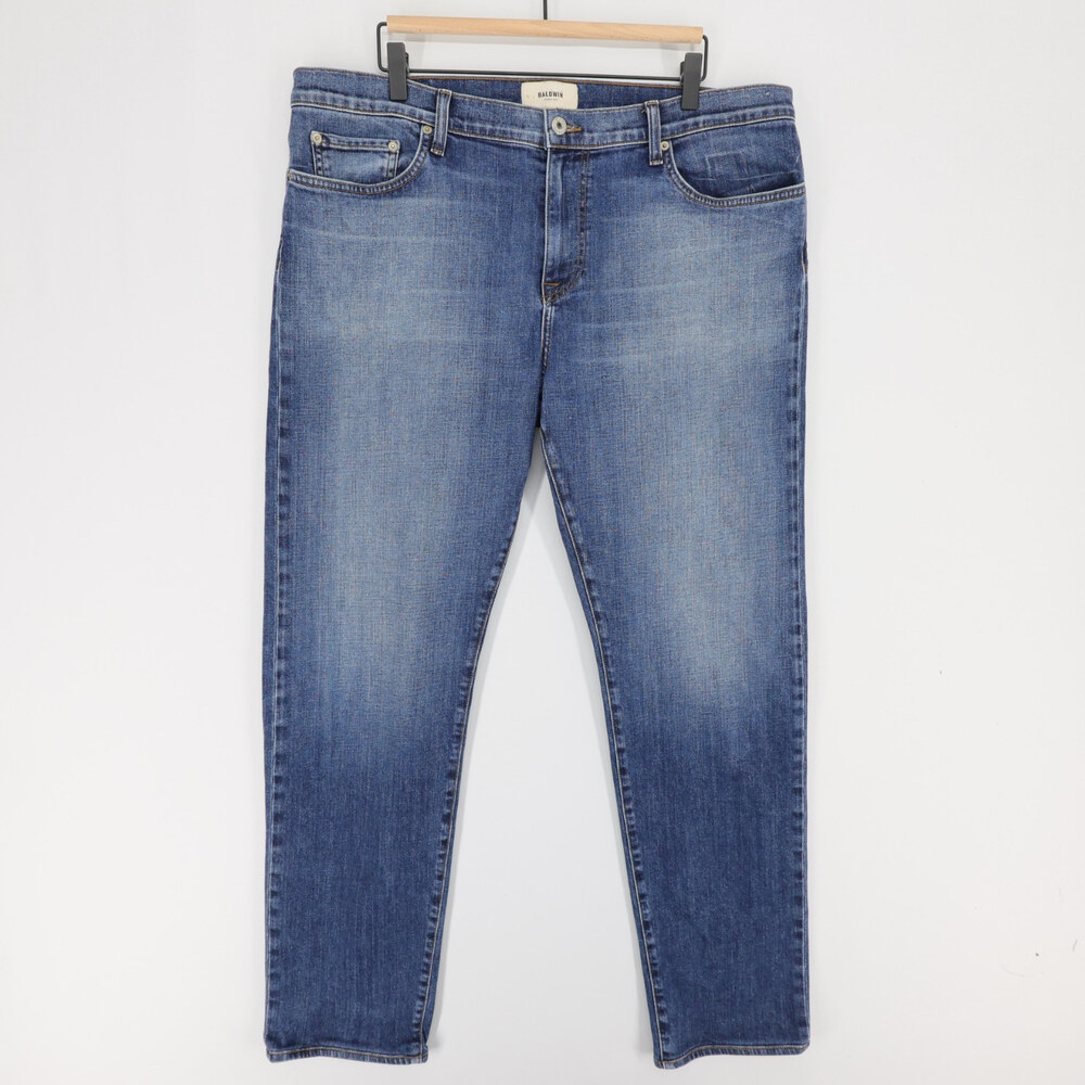 Baldwin 76 Slim Jeans Mens 38 Blue Benson Medium Wash Stretch Denim Made In USA